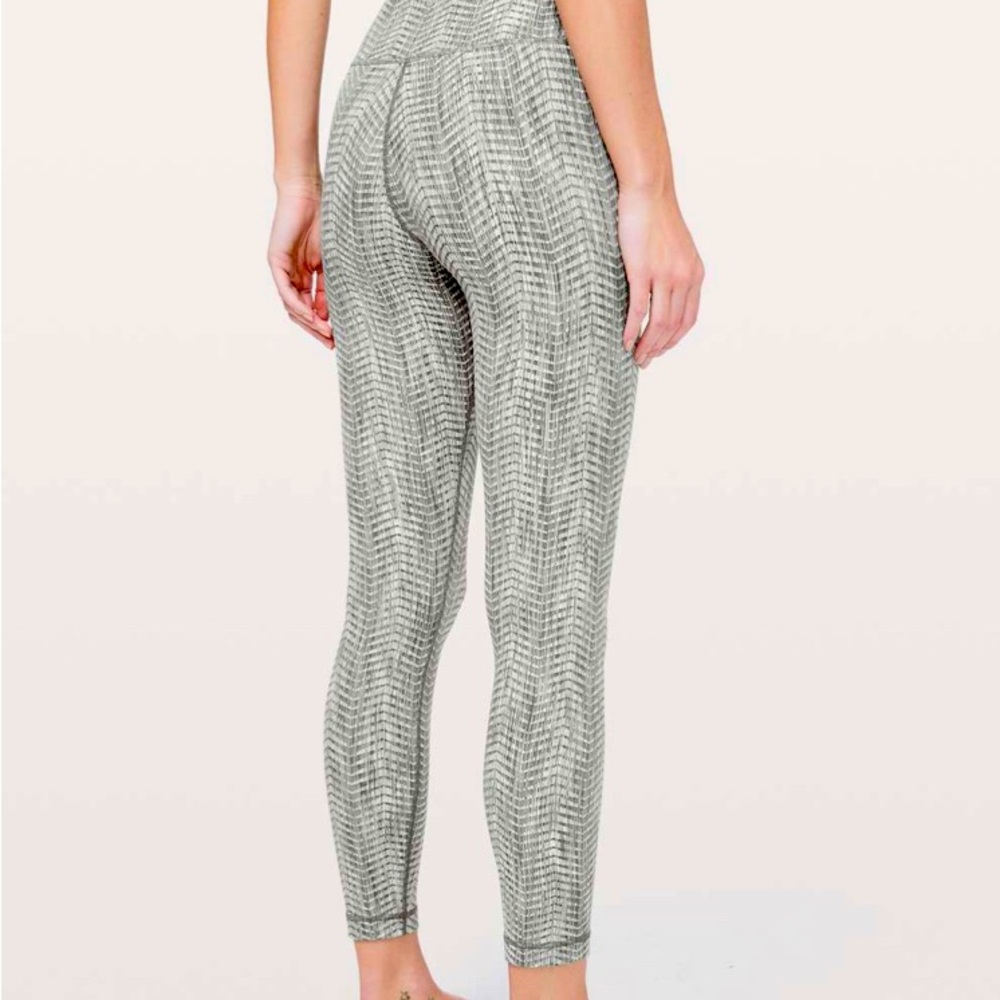 LULULEMON Wunder Under 7/8 Tights Dark Olive Sage Size 6